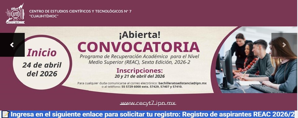 Registro de aspirantes REAC 2026/2